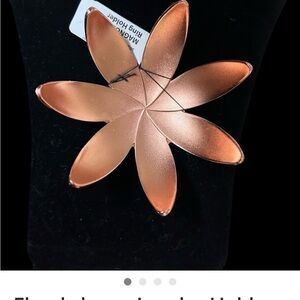Elegant Copper Flower Jewelry Holder